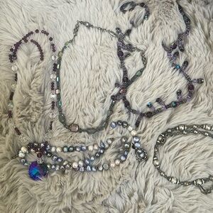 Bulk bead necklaces some crystal and pearls